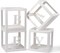 Baby Boxes with Letters for Baby Shower, 4 Transparent Balloon Boxes with Letters for Gender Reveal Birthday Wedding Baby Shower Decorations